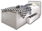 Stella Trading Stilvolles Einzelbett 90 x 200 cm mit Bettkasten - Komfortables