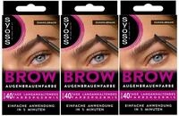 Syoss Augenbrauen Kit Augenbrauenfarbe 4-1 Dunkelbraun Stufe 3 (17 ml), Augenbrauen