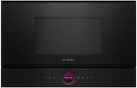 Bosch BER7321B1, Serie 8 Einbau-Mikrowelle, Schwarz, 38 x 60 cm, 900W,...