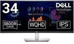 Dell P3424WE USB-C 34 Zoll WQHD (3440x1440) 21:9 3800R Curved Monitor, 60Hz, IPS,