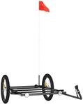 vidaXL Fahrradanh&auml;nger 135x68x37 cm, pulverbeschichtetes Eisen, Schwarz,