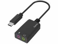 Hama Externe Soundkarte, USB C Stecker - 2x 3,5 mm Klinke Kupplung (USB C Soundkarte