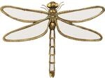 Kare Design Wandobjekt Dragonfly Mirror, Gold, 27x35x4 cm, Wandschmuck, Deko Objekt,