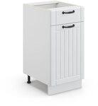 Vicco K&uuml;chenunterschrank Fame-Line, Wei&szlig; Landhaus, 40 cm ohne Arbeitsplatte,...
