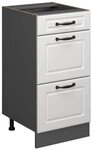 Vicco K&uuml;chenunterschrank R-Line, Wei&szlig; Landhaus, 40 cm