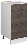 Vicco K&uuml;chenunterschrank R-Line, Edelgrau, 40 cm mit Schubladen, ohne...