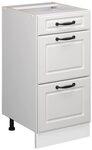 Vicco K&uuml;chenunterschrank R-Line, Wei&szlig; Landhaus, 40 cm mit Schubladen, ohne