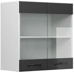 Vicco K&uuml;chenglasschrank R-Line, Anthrazit Landhaus, 60 cm | MDF-Front &middot; 1