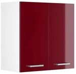 Vicco H&auml;ngeschrank R-Line, Rot Hochglanz, 60 cm | 2 T&uuml;ren &middot; 1 Einlegeboden &middot;