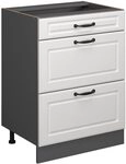 Vicco K&uuml;chenunterschrank R-Line, Wei&szlig; Landhaus, 60 cm | MDF-Front &middot; Ohne