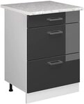 Vicco K&uuml;chenunterschrank R-Line, Anthrazit Hochglanz, 60 cm