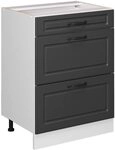 Vicco K&uuml;chenunterschrank R-Line, Anthrazit Landhaus, 60 cm mit Schubladen, ohne