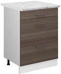 Vicco K&uuml;chenunterschrank R-Line, Edelgrau, 60 cm mit Schubladen, AP Marmor, zur