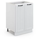 Vicco K&uuml;chenunterschrank Fame-Line, Wei&szlig; Landhaus, 60 cm ohne Arbeitsplatte,...