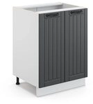 Vicco K&uuml;chenunterschrank Fame-Line, Anthrazit Landhaus, 60 cm ohne Arbeitsplatte,