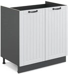 Vicco Sp&uuml;lenunterschrank Fame-Line, Wei&szlig; Landhaus, 80 cm ohne Arbeitsplatte, zur