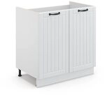 Vicco Sp&uuml;lenunterschrank Fame-Line, Wei&szlig; Landhaus, 80 cm