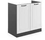 Vicco Sp&uuml;lenunterschrank R-Line, Wei&szlig; Landhaus, 80 cm