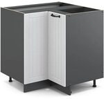 Vicco Eckunterschrank Fame-Line, Wei&szlig; Landhaus, 80.5 cm ohne Arbeitsplatte, zur