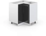 Vicco Eckunterschrank Fame-Line, Anthrazit Hochglanz, 80.5 cm