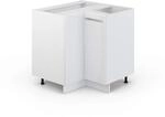 Vicco Eckunterschrank Fame-Line, Wei&szlig; Hochglanz, 80.5 cm ohne Arbeitsplatte,...