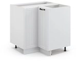 Vicco Eckunterschrank Fame-Line, Wei&szlig; Landhaus, 80.5 cm