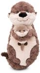 NICI Kuscheltier Otter Oda & Odalina 40 x 20 cm &ndash; 2-in-1 Kuschelkissen aus weichem