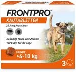 FRONTPRO Hund M - Kautablette gegen Zecken & Fl&ouml;he (Hunde 4 bis 10 kg) | 3x