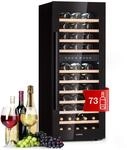 Klarstein Weink&uuml;hlschrank Freistehend, Kleiner Getr&auml;nkek&uuml;hlschrank Schmal, 2...