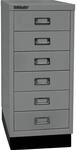 BISLEY MultiDrawer, 29er Serie mit Sockel, DIN A4, 6 Schubladen, Metall, 355 Silber,