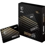 MSI SPATIUM S270 SSD 960GB - SATA 3 2,5 Solid State Drive, 500MB/s Lesen & 450MB/s