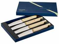 Opinel Facette Ash Tafelmesser-Set, 4-teilig aus rostfreiem MA5 Stahl, 254645