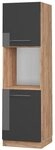 Vicco Herdumbauschrank Fame-Line, Anthrazit Hochglanz, 60 cm offen, zur...