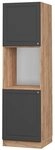 Vicco Herdumbauschrank Fame-Line, Anthrazit-Gold, 60 cm offen, zur Kombination...