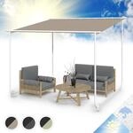 Blumfeldt Pergola, Metall Pavillon mit Polyester Schiebedach und Bodenrollen,