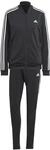 adidas Damen Essentials 3-Stripes Track Suit, Black/White, XS