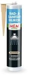 MEM Bad & Sanit&auml;r-Silikon - 300 ml Kartusche | Dauerhaft elastischer