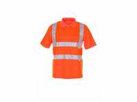 Planam Größe S Herren Warnschutz Poloshirt Uni Uni-orange Modell 2091