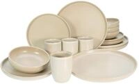 CreaTable, 33075, Serie Uno, 16-teiliges Geschirrset, Kombiservice aus Steinzeug,