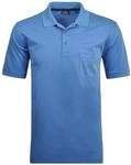 RAGMAN Herren Kurzarm Softknit Poloshirt ,Gr:-M ,Farbe:-Blau