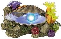 Nobby Aqua Ornaments Muschel mit Pflanzen mit LED, 21,3 x 14,7 x 10,7 cm, 1 St&uuml;ck