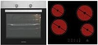 Respekta autarker Einbaubackofen, edelstahl, Glaskeramikkochfeld Touch Control