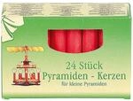 Idena 8530319 Pyramidenkerzen 1,4 x 7 cm 24 st&uuml;ck Wachs 10.5 x 13.6 x 2.7 cm, rot
