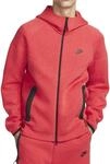 Nike Herren Windrunner Hoodie Nike Tech Fleece, Lt Univ Red Htr/Black, FB7921-672,