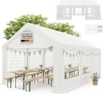Juskys Partyzelt Gala 3 x 6 m - UV-Schutz Plane, Flexible Seitenw&auml;nde - Pavillon