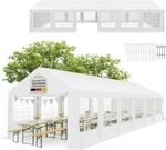 Juskys Partyzelt Gala 6 x 12 m - UV-Schutz Plane, Flexible Seitenw&auml;nde - Pavillon