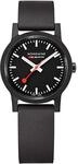 Mondaine - Essence MS1.32120.RB - Herren und Damen Uhr 32mm - Bahnhofsuhr in...