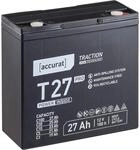 Accurat Traction T27 Pro AGM Bleiakku -12V, 27Ah, +30% Startleistung, wartungsfrei,