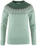 Fj&auml;llr&auml;ven Damen &Ouml;vik Knit Sweatshirt, Misty Green/Deep Patina, XL