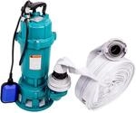 F&Auml;KALIENPUMPE IBO 1500W + 2" KUPPLUNG + 30m SCHLAUCH - SCHMUTZWASSERPE,